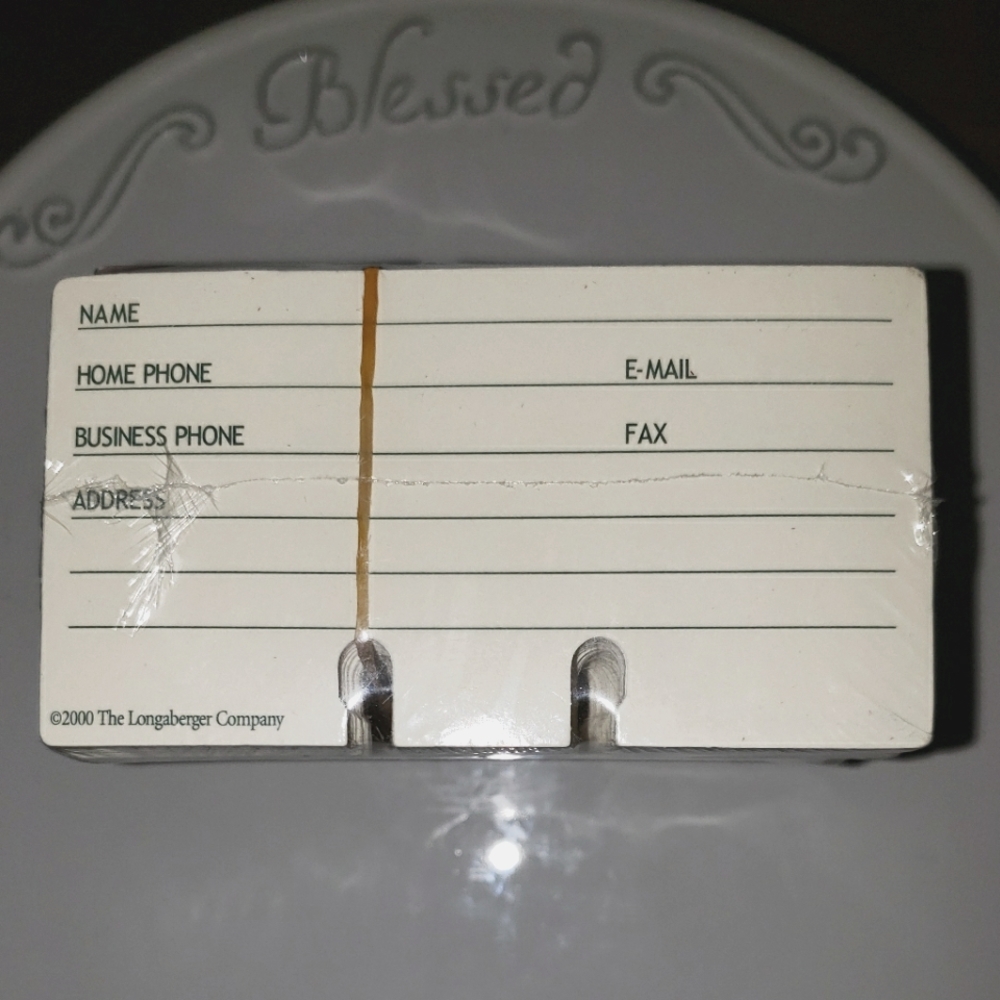 Longaberger Address Rolodex Cards. Sealed in original package.